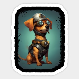 Steampunk Dog Sticker